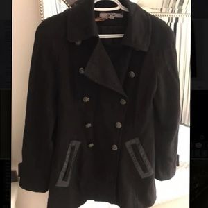 DKNY black pea coat